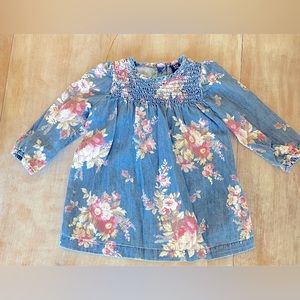 GAP jean floral dress
